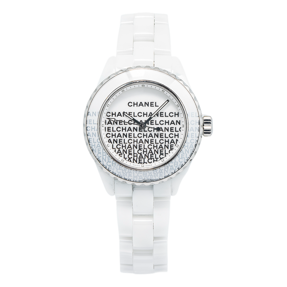 Chanel J12 H7419 Ceramic White Dial Quartz Watch 34mm