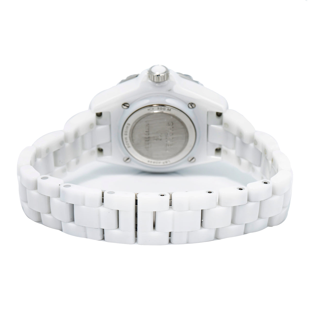 Chanel J12 H7419 Ceramic White Dial Quartz Watch 34mm