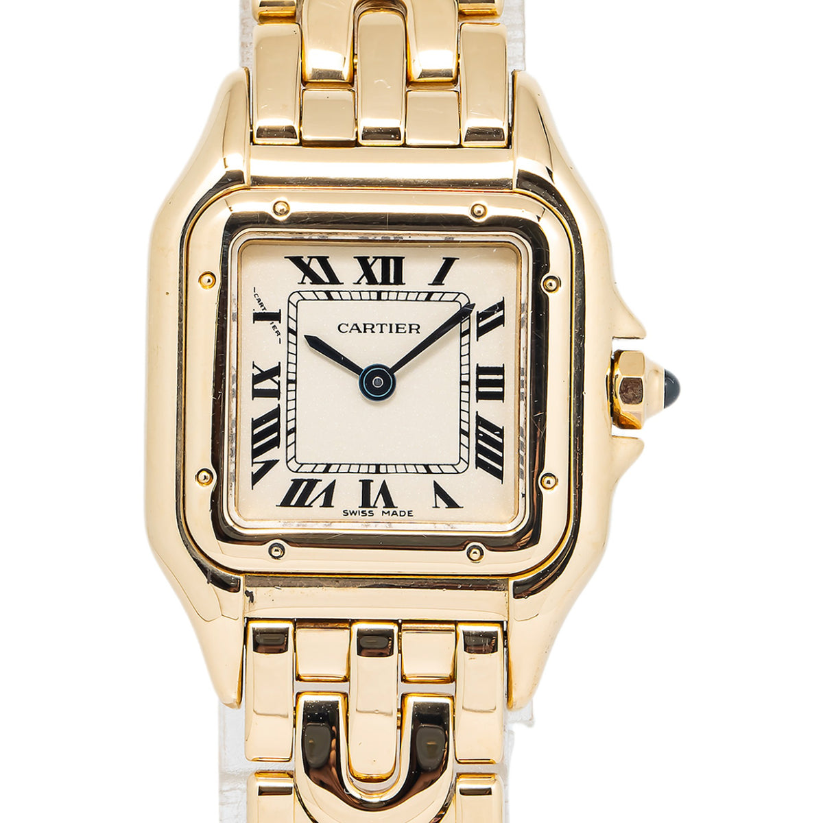 Cartier Panthere W25022N3 18K YG Silver Dial Quartz Lady's Watch 22mm