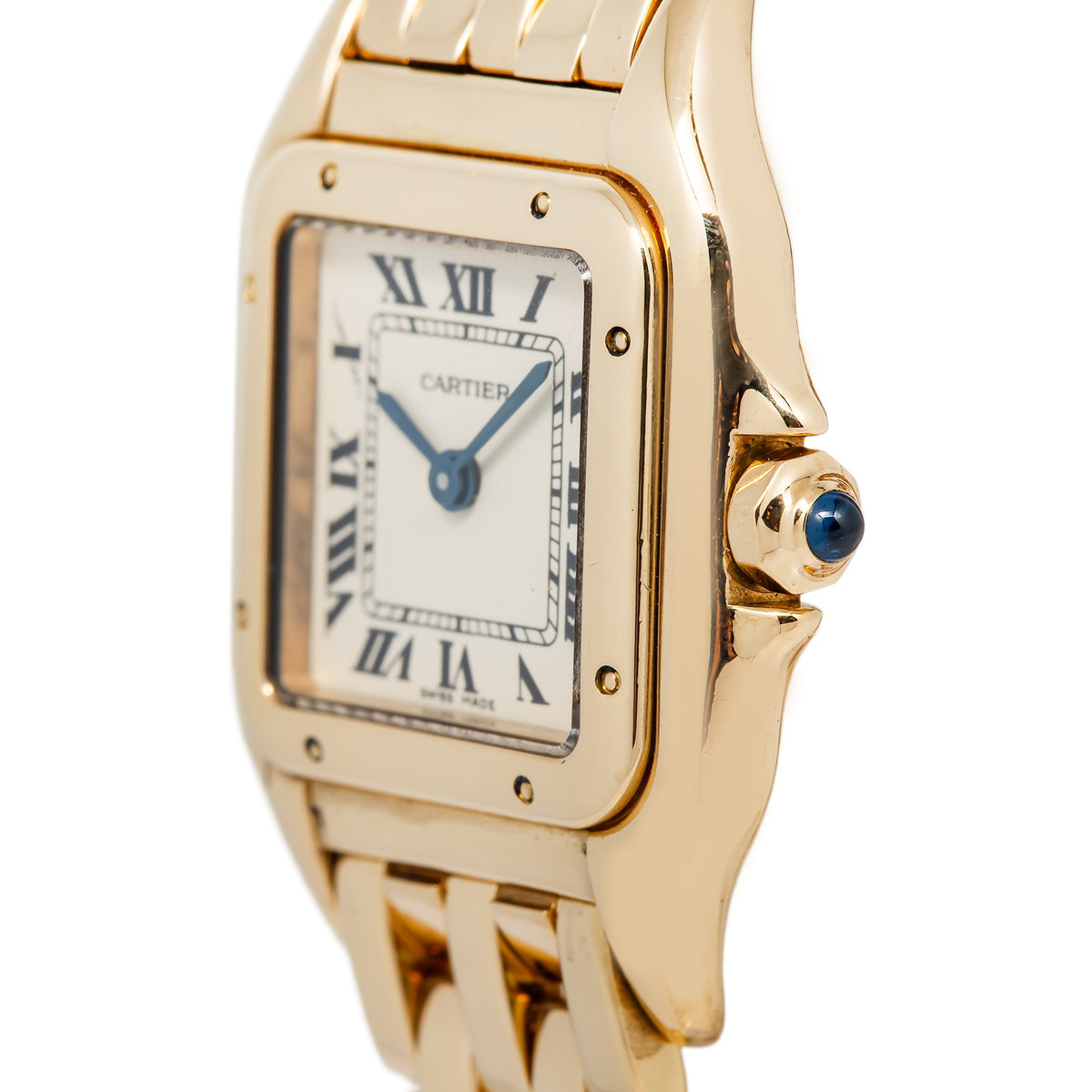 Cartier Panthere W25022N3 18K YG Silver Dial Quartz Lady's Watch 22mm