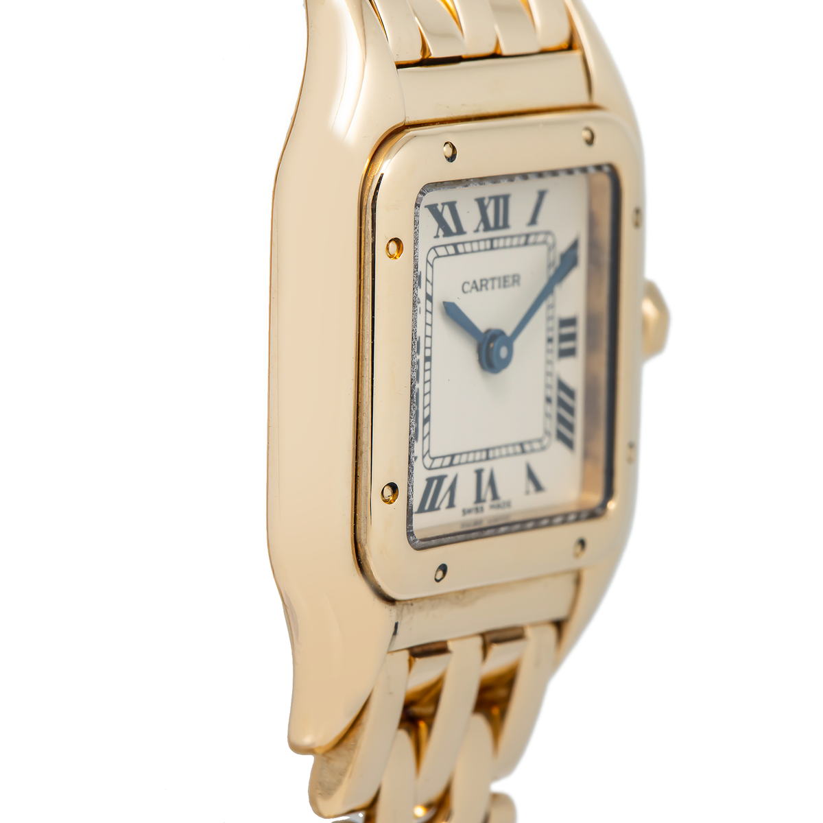 Cartier Panthere W25022N3 18K YG Silver Dial Quartz Lady's Watch 22mm