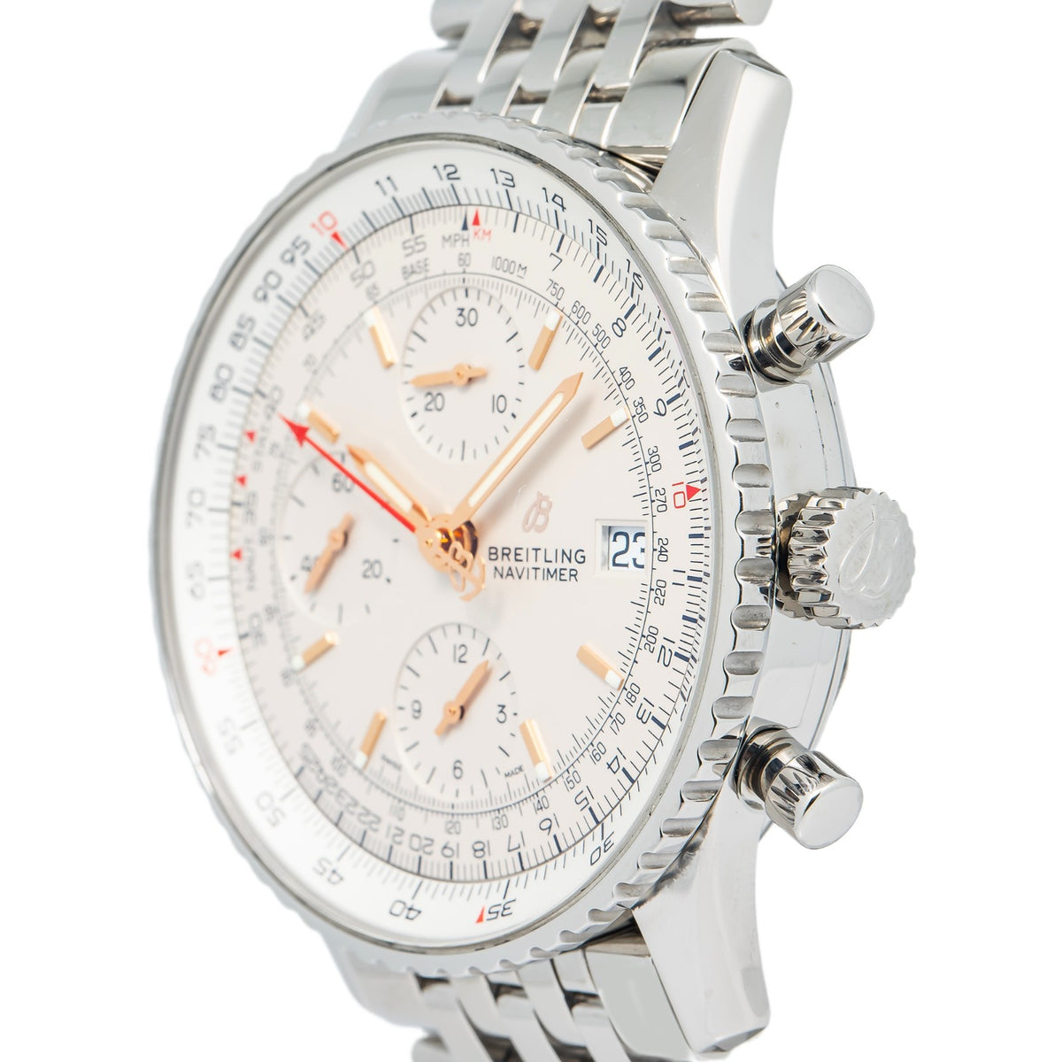 Breitling Navitimer Chronograph A13324 Stainless Steel Cream Dial Men's 41mm