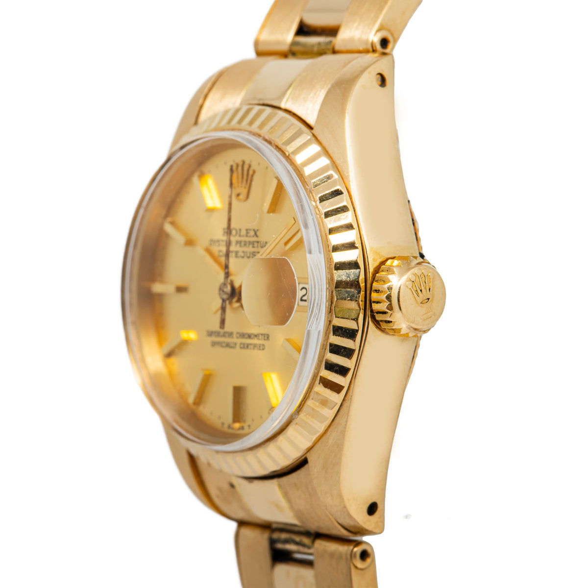 Rolex DateJust 6916 Automatic yellow gold yellow dial women 20mm