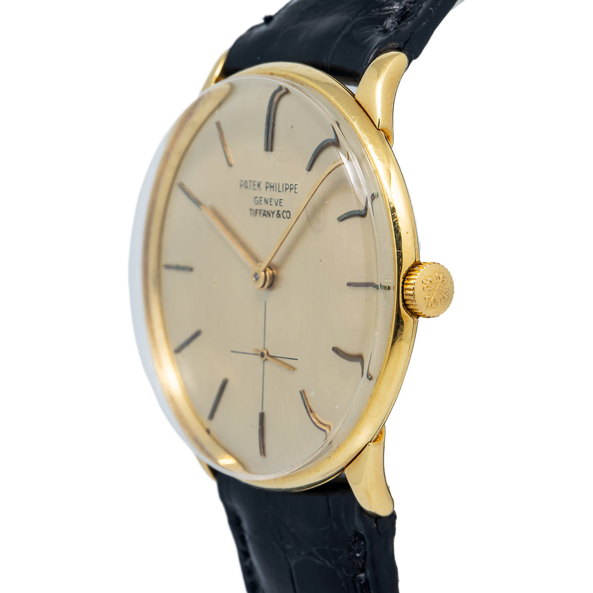 Patek Philippe Tiffany&co 2573 RARE With Archives Manual 18k Yellow Watch 33mm