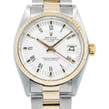 Rolex 1501 Oyster Perpetual Date Automatic 18k YG Two Tone Unisex Watch 34mm