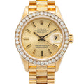 Rolex Datejust President Bark 69278 Diamond Bezel Champagne Dial Ladies 26mm
