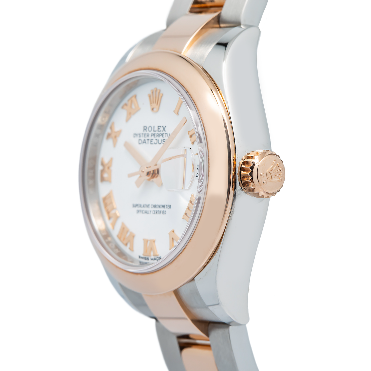 Rolex Lady Datejust 279161 MINT 18k RG Two Tone White Dial Auto Women's 28mm