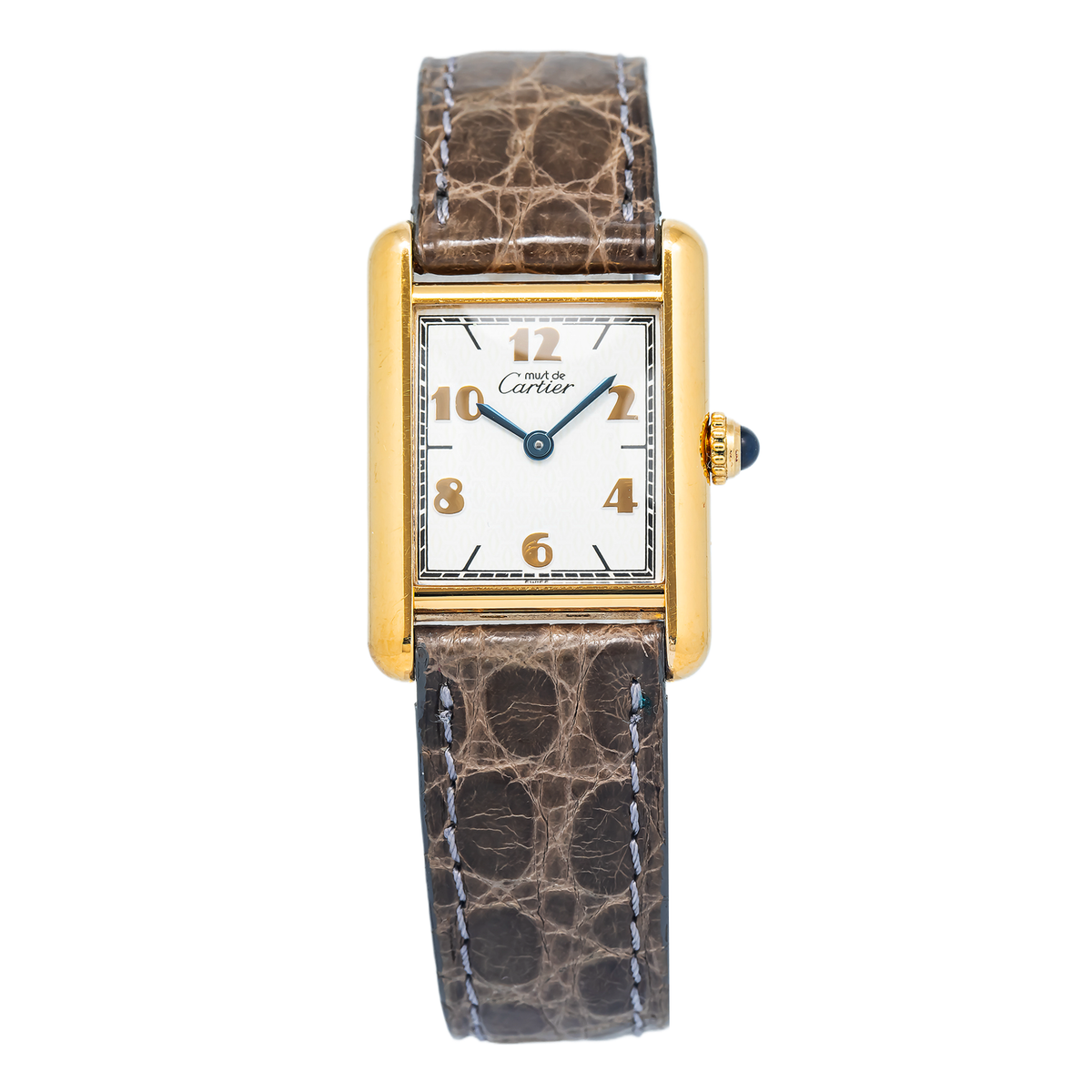 Cartier Vermeil Tank W1008354 Quartz Gold Plated Silver Women's Watch 20x28mm