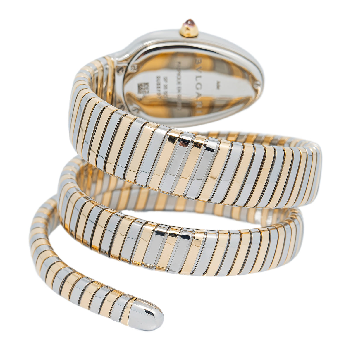 Bvlgari Serpenti Tubogas 103797 18k Yellow Two Tone Diamond Women's Watch 35mm