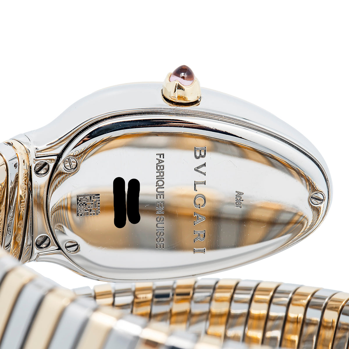 Bvlgari Serpenti Tubogas 103797 18k Yellow Two Tone Diamond Women's Watch 35mm