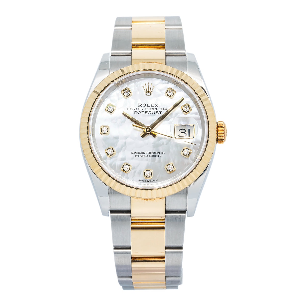 Rolex Datejust 126233 2024 Complete Oyster Factory Diamond MOP Dial Watch 36mm