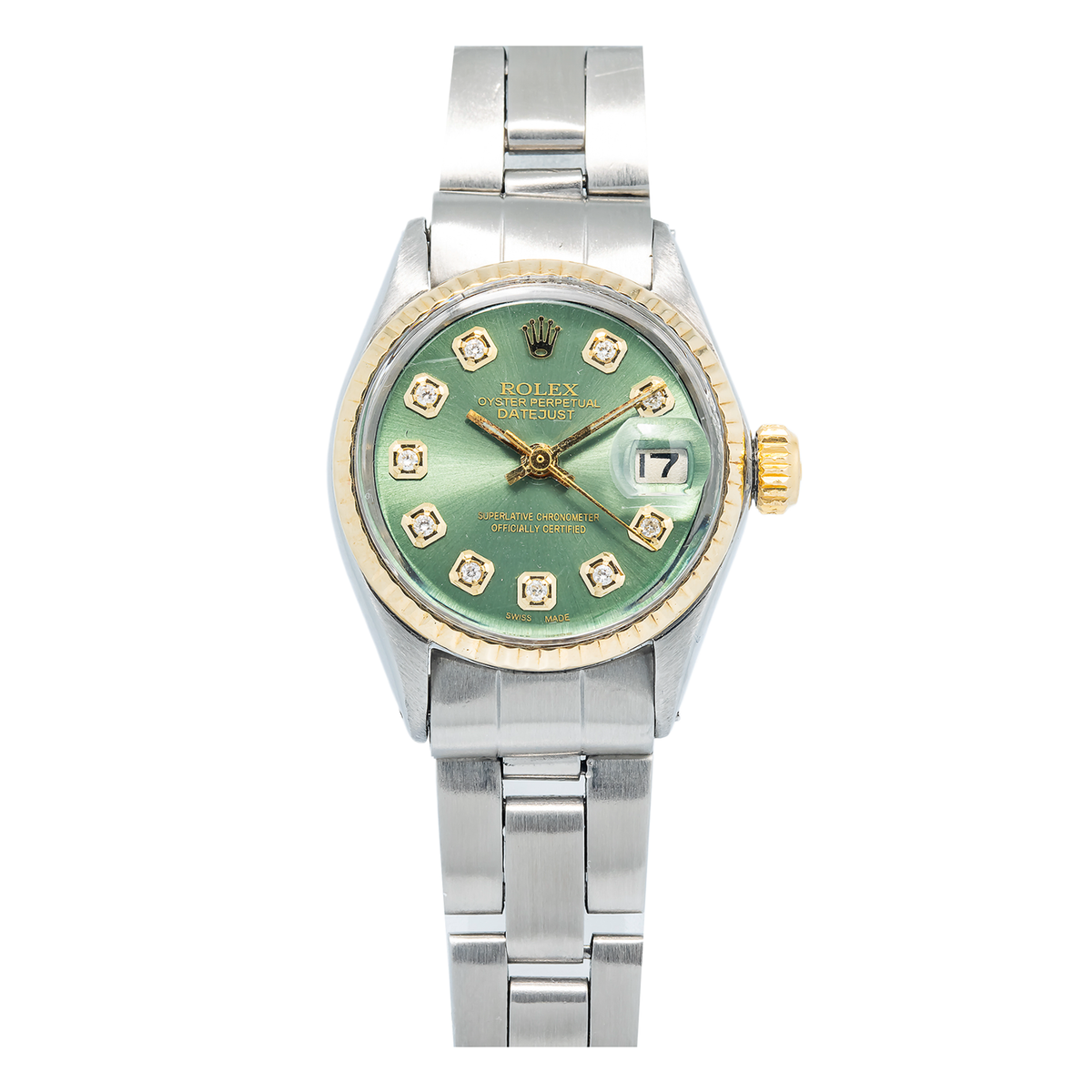 Rolex Datejust 6517 Auto Stainless Steel Oyster Green Dial women's watch 25mm