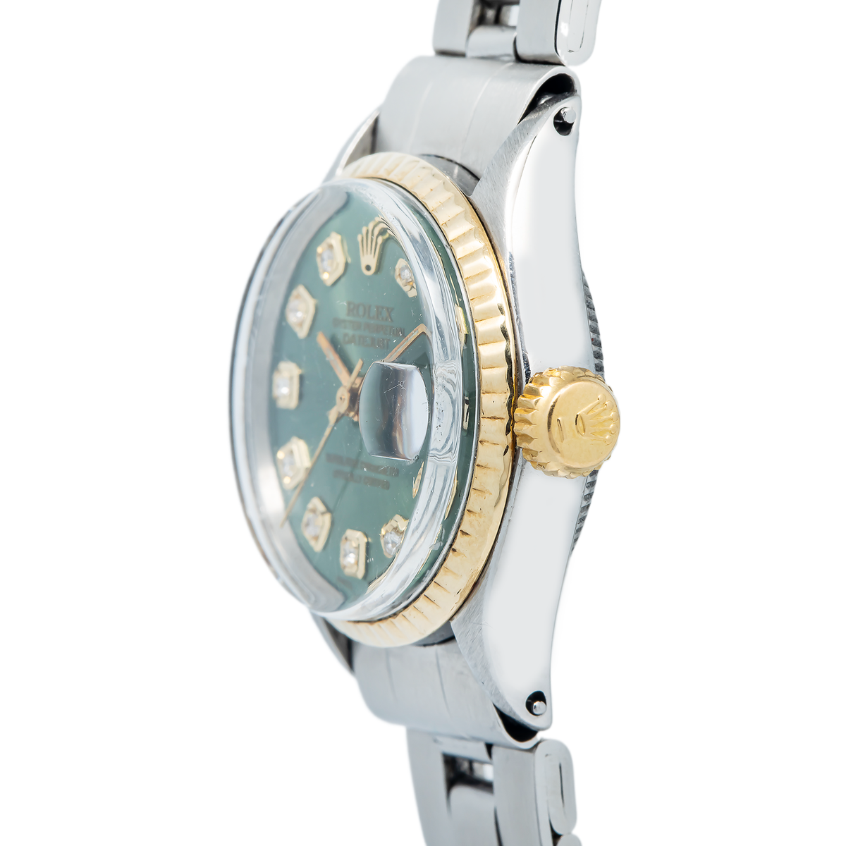 Rolex Datejust 6517 Auto Stainless Steel Oyster Green Dial women's watch 25mm
