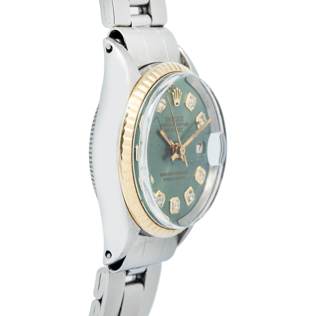 Rolex Datejust 6517 Auto Stainless Steel Oyster Green Dial women's watch 25mm