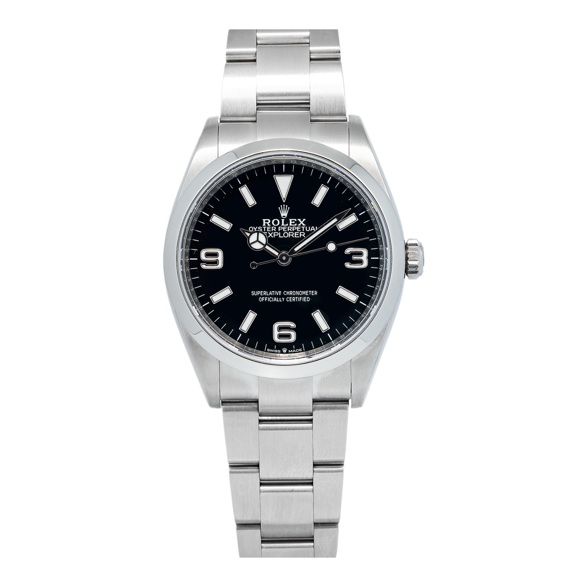 Rolex Explorer 124270 Automatic Stainless Steel Black Dial men's watch 36mm