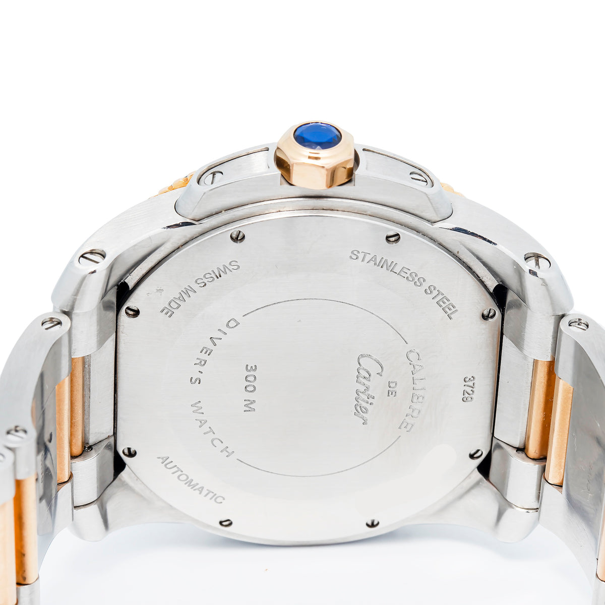 Cartier Calibre Diver 3729 W7100054 Two Tone Rose Auto Men's Watch 42mm