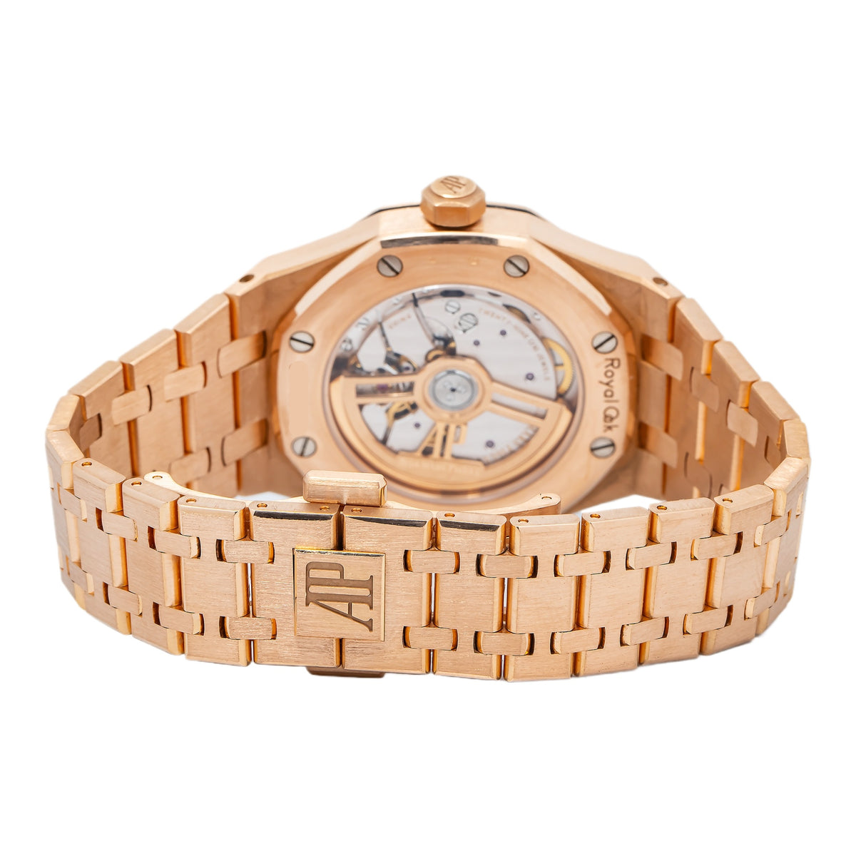 Audemars Piguet Royal Oak 15551OR Automatic 18k Rose Gold Silver Dial Watch 37mm