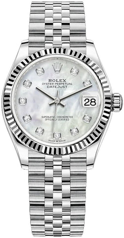 Rolex Datejust 278274 NEW Auto Factory Diamond Jubilee MOP Dial Ladies 31mm