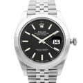 Rolex Datejust 126300 2022+ Complete SS Jubilee Auto Black Dial Men's Watch 41mm