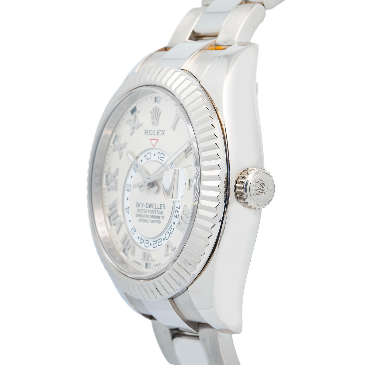 Rolex Sky-Dweller 326939 MINT 18K White Gold Oyster Ivory Dial Men's 42mm