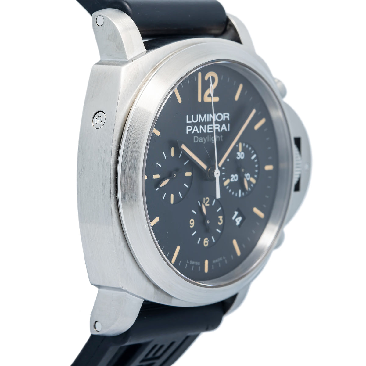 Panerai Luminor Daylight Pam00356 Auto Stainless Steel Black Dial Men Watch 44mm