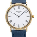 Patek Philippe Calatrava 3954 Quartz 18k Yellow Gold White Dial Unisex 33mm
