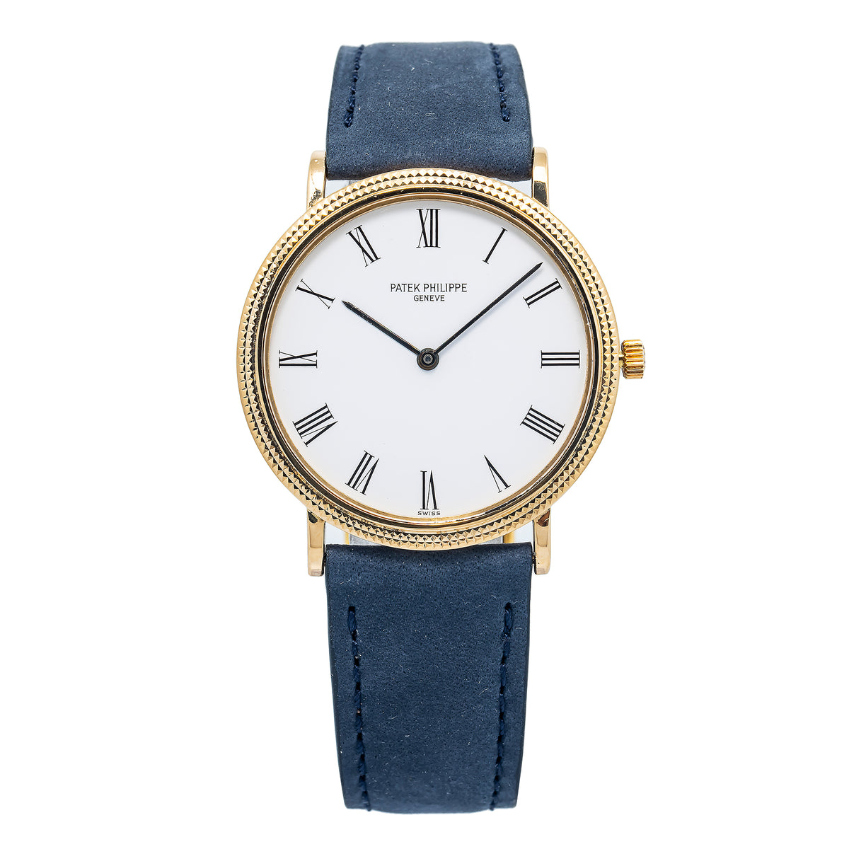 Patek Philippe Calatrava 3954 Quartz 18k Yellow Gold White Dial Unisex 33mm