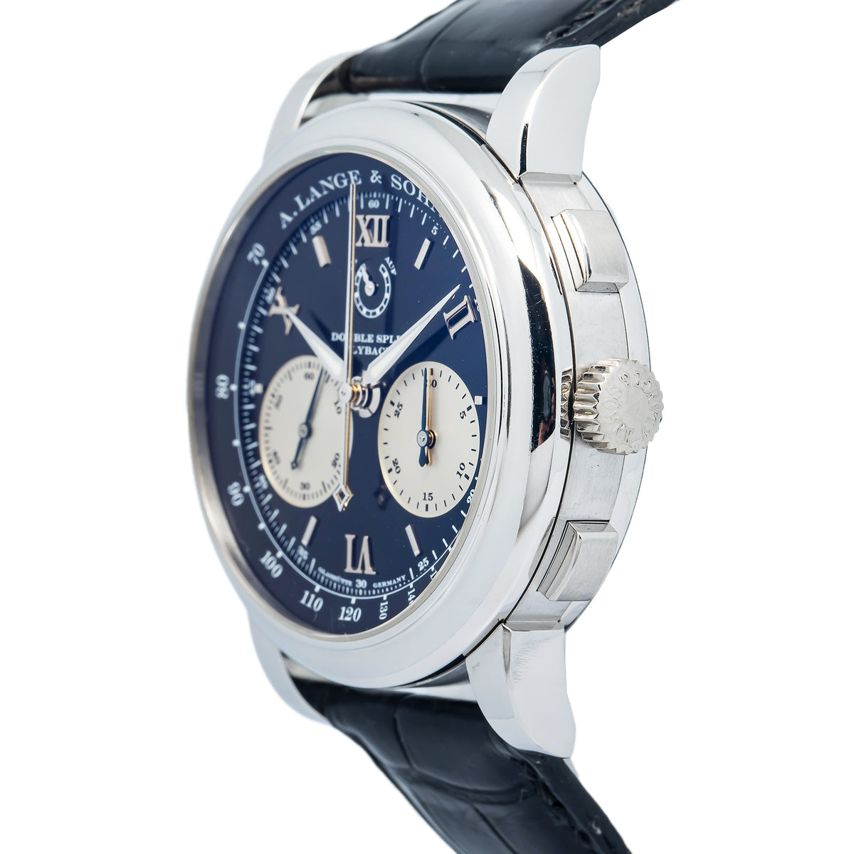 A. Lange & Sohne Double Split 404.035 B/P Chronograph Platinum Black Dial 43mm