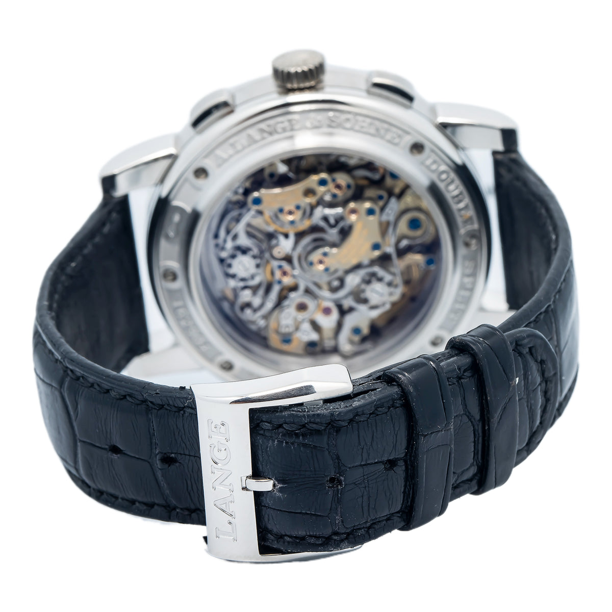 A. Lange & Sohne Double Split 404.035 B/P Chronograph Platinum Black Dial 43mm