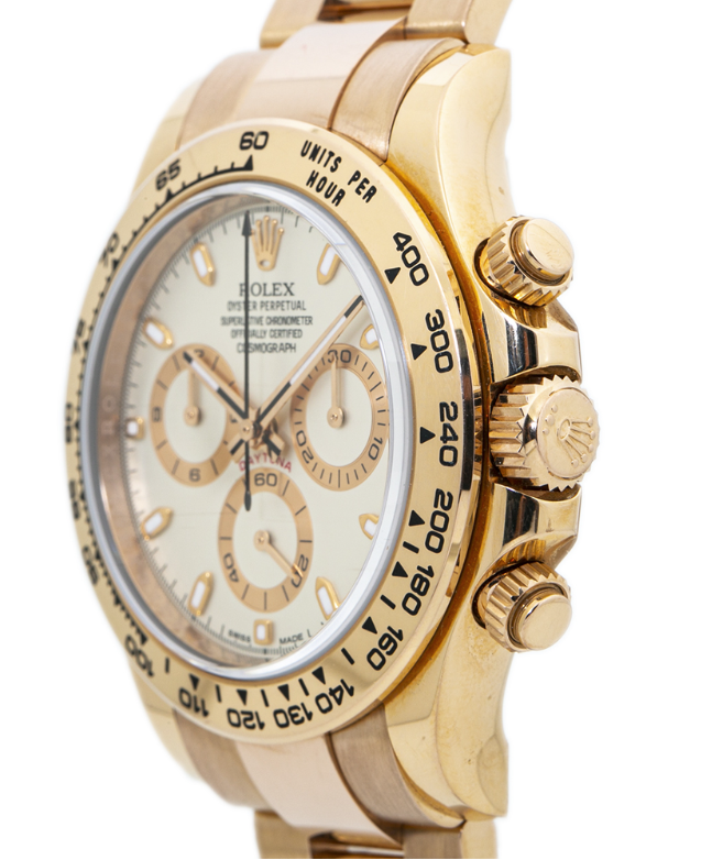 Rolex Daytona 116505 2018 Box & Card 18K Rose Gold Ivory Dial  Auto Men's 40mm
