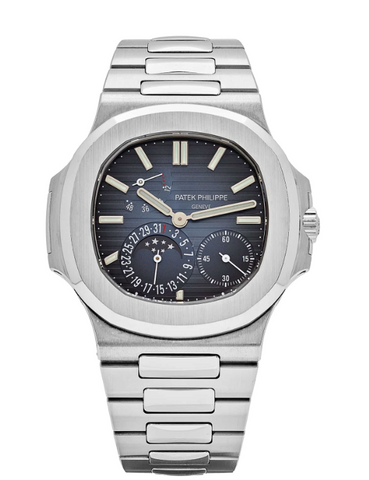 Patek Philippe Nautilus 5712/1A Complete SS Moon Phases Blue Dial Men Watch 40MM
