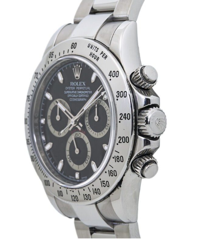 Rolex Daytona 116520 Auto Stainless Steel Rehaut Black Dial Men's Watch 40mm