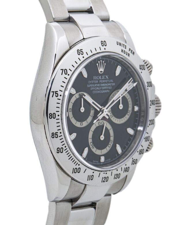Rolex Daytona 116520 Auto Stainless Steel Rehaut Black Dial Men's Watch 40mm
