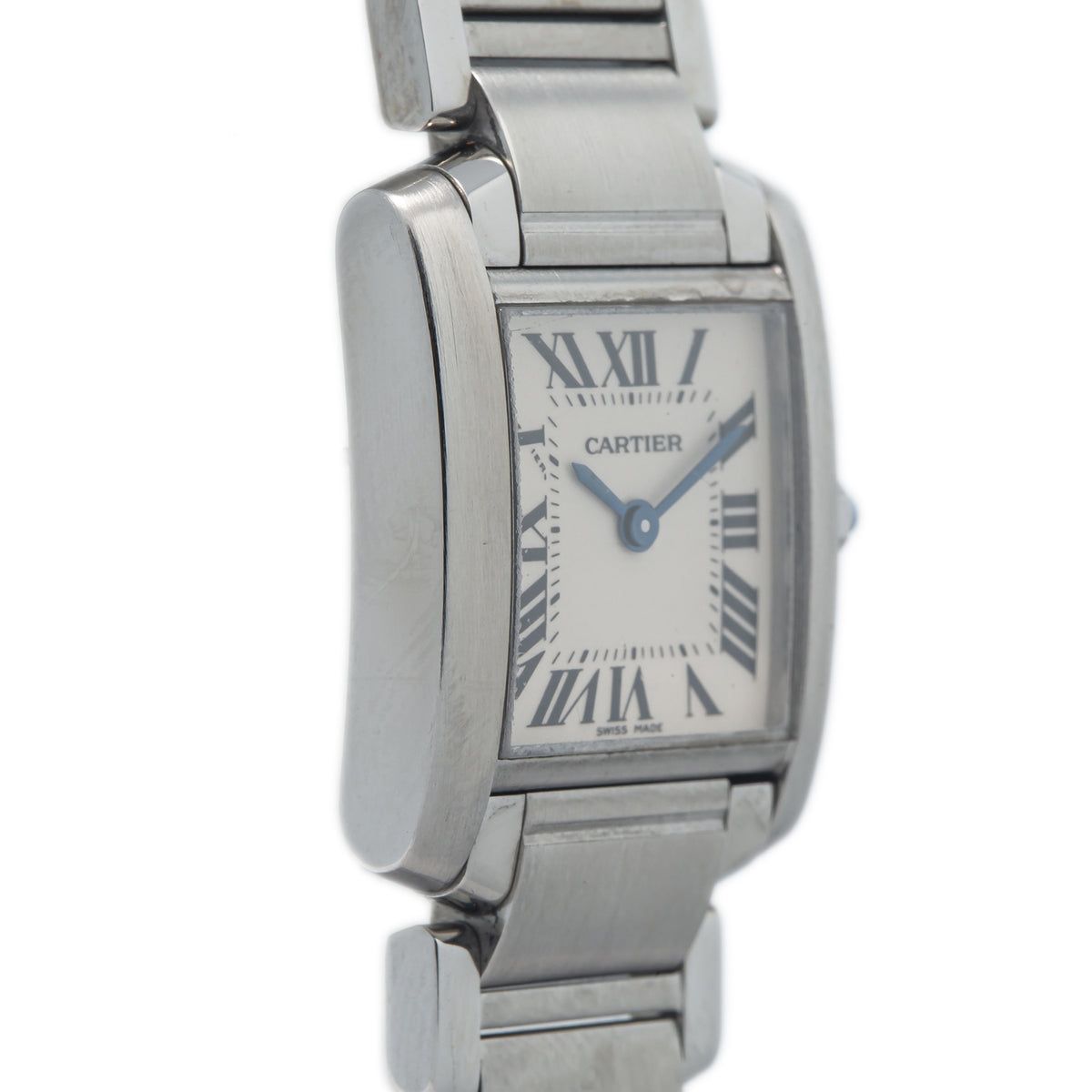 Cartier Tank Francaise W51008Q3 SS Quartz Ivory Dial Women's Watch 20x25mm