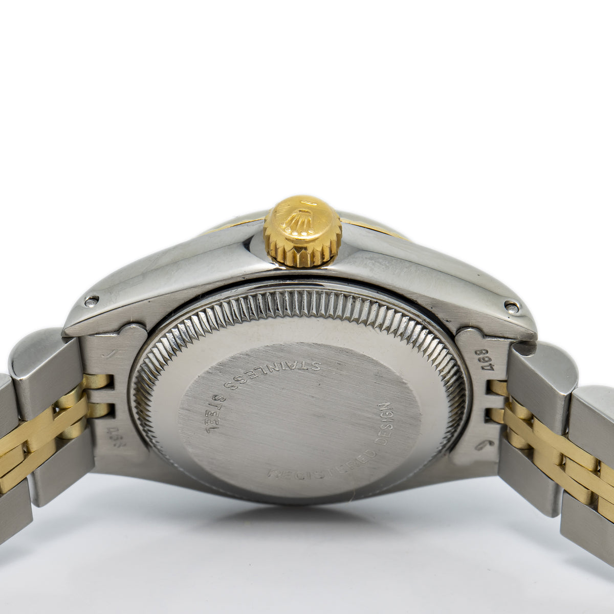 Rolex Date 6917 Two Tone Yellow Jubilee Auto Champagne Dial Ladies Watch 26mm