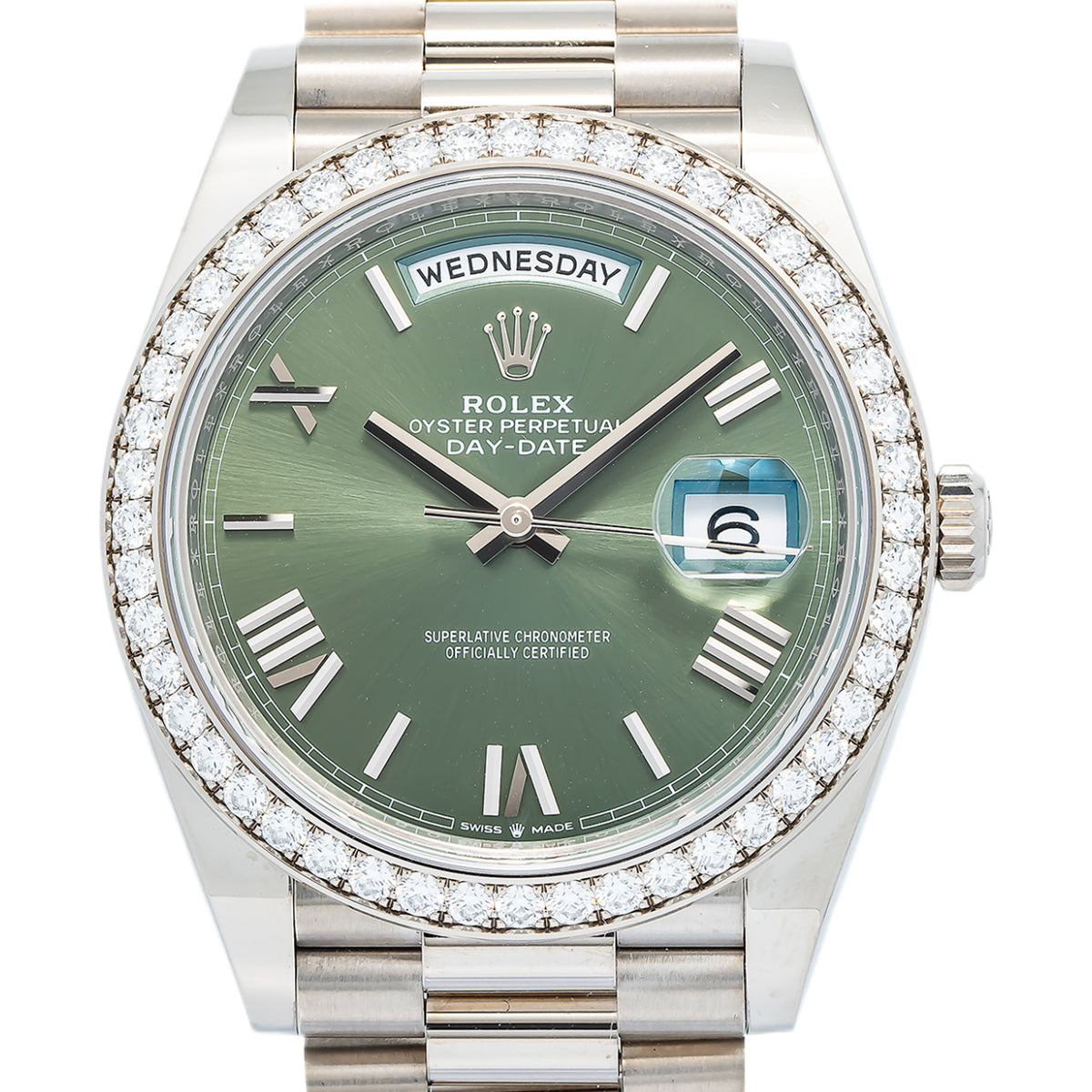Rolex Day-Date 228349 Complete MINT 2024 Olive Green Dial Men's Watch 40mm