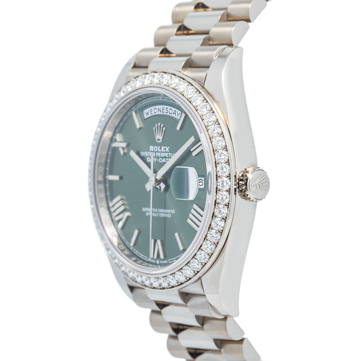 Rolex Day-Date 228349 Complete MINT 2024 Olive Green Dial Men's Watch 40mm