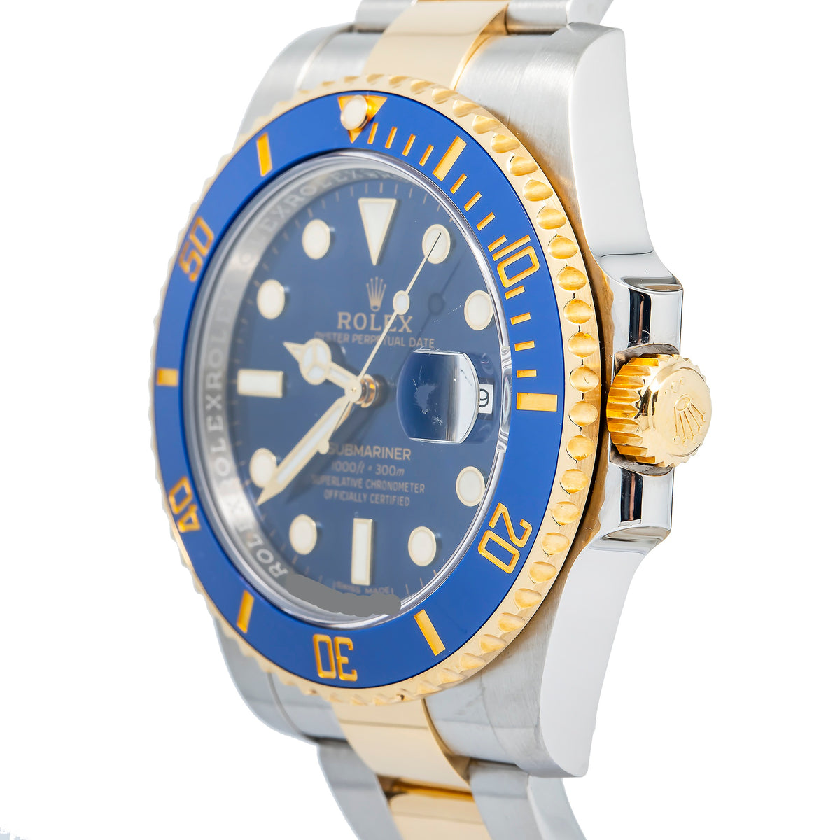 Rolex Submariner 116613LB 18k YG Two Tone Blue Dial Men's Watch 40mm