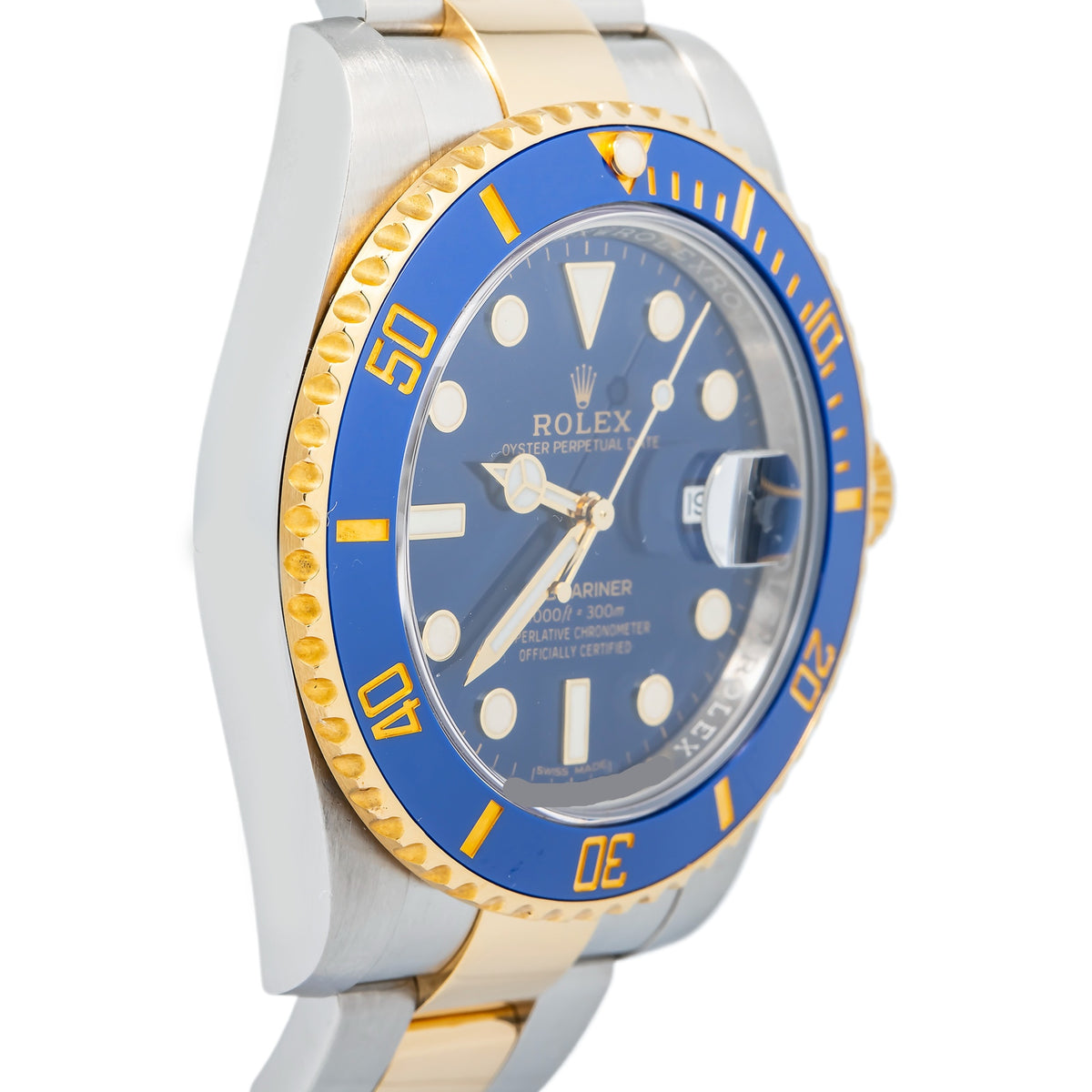 Rolex Submariner 116613LB 18k YG Two Tone Blue Dial Men's Watch 40mm