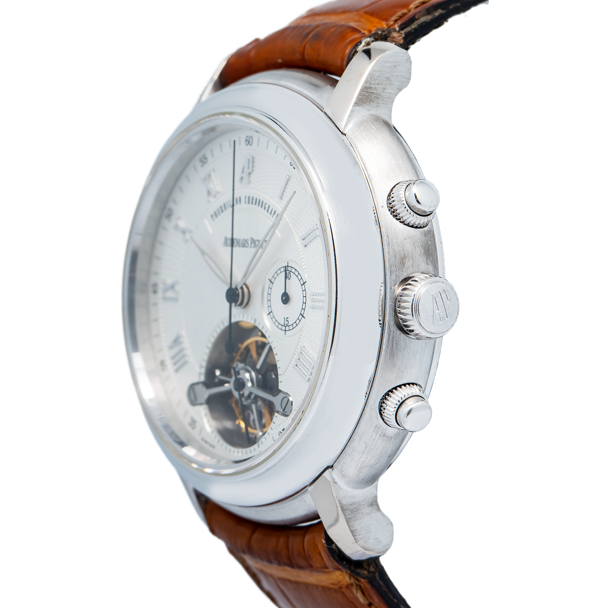Audemars Piguet Tourbillon Chronograph 25909BC Manual 18k White Gold Watch 43mm