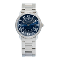Cartier Ronde Solo 3802 WSRN0023 Automatic SS Blue Dial Diamond Bezel Men's 42mm