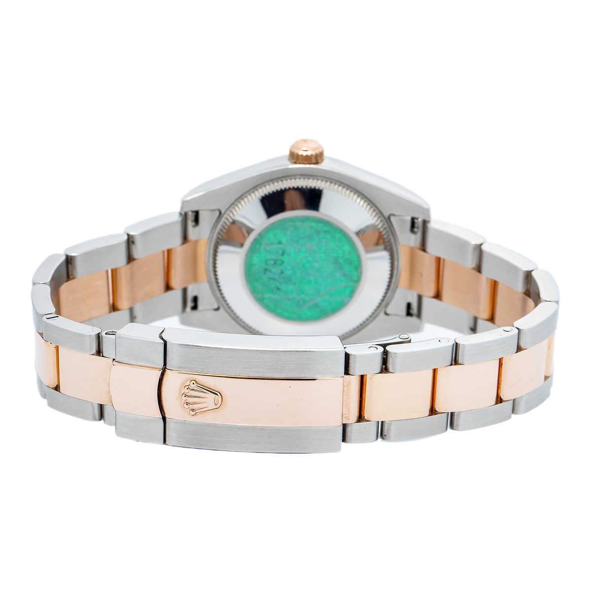 Rolex Datejust 178241 18k Rose Two Tone Factory Blue Diamond Dial Women's 31mm