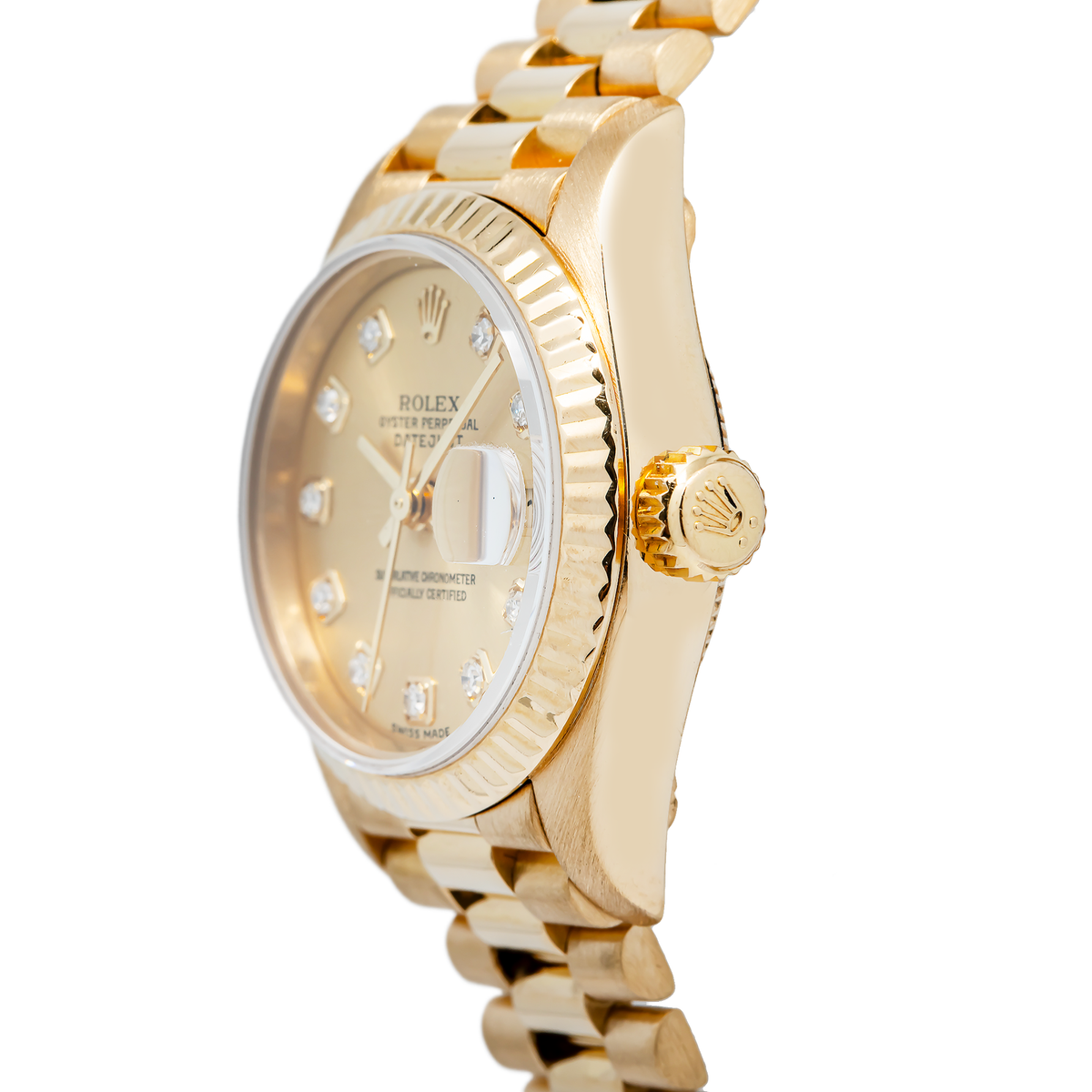 Rolex Datejust 79178 18k YG President Factory Diamond Dial Women's Watch 26mm