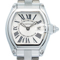 Cartier Roadster W62016V3 Stainless Steel Quartz Silver Dial Ladies Watch 31mm