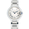 Cartier Ballon Bleu W69011Z4 SS Silver Dial Quartz Ladies Watch 28mm