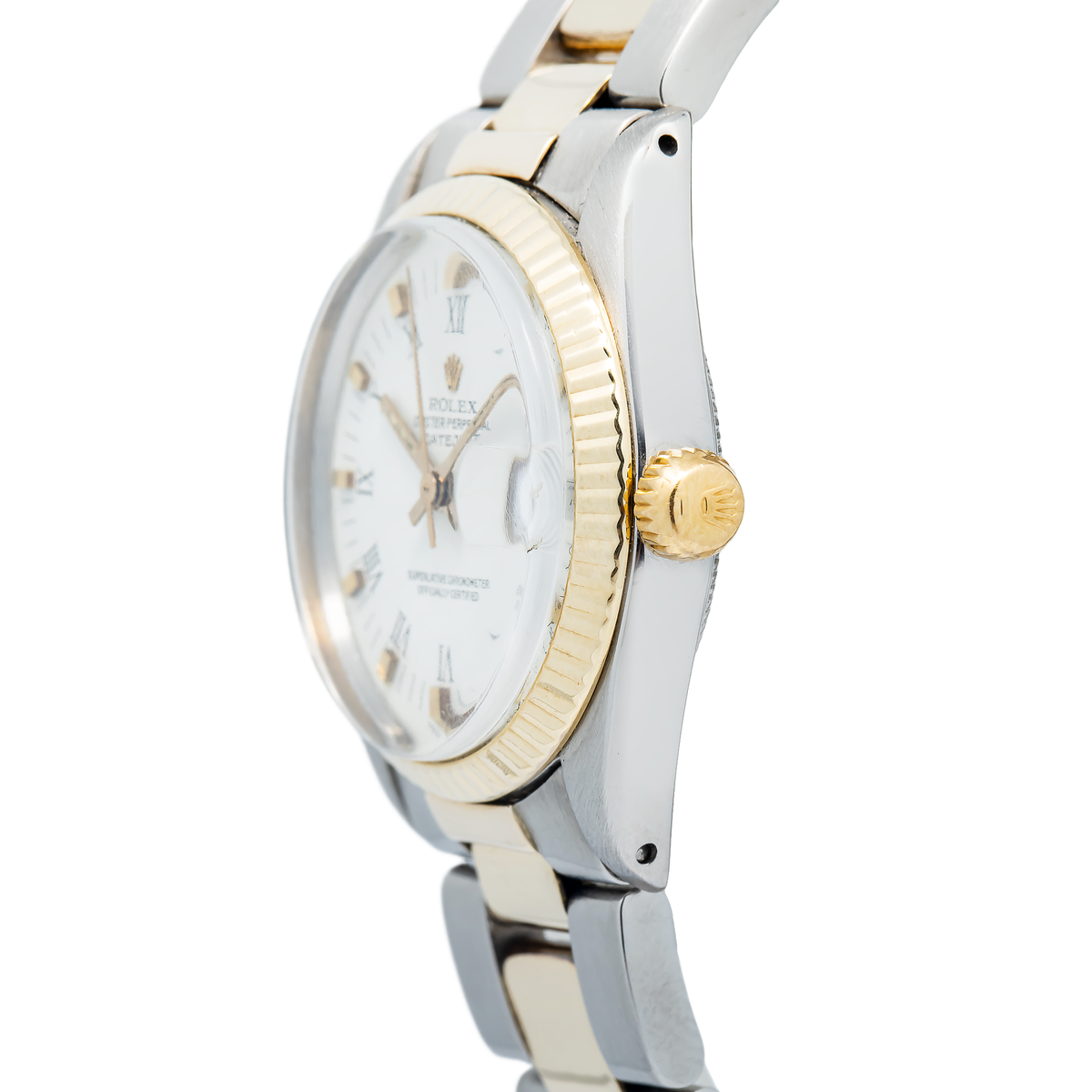 Rolex Datejust 6827 14k YG  Two Tone Oyster White Dial Auto Ladies Watch 31mm