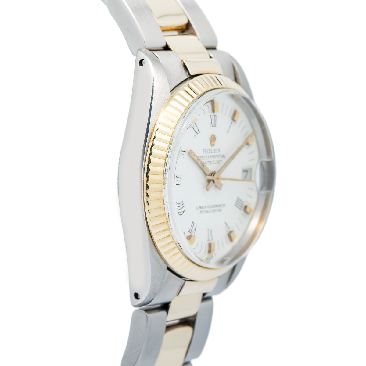 Rolex Datejust 6827 14k YG  Two Tone Oyster White Dial Auto Ladies Watch 31mm