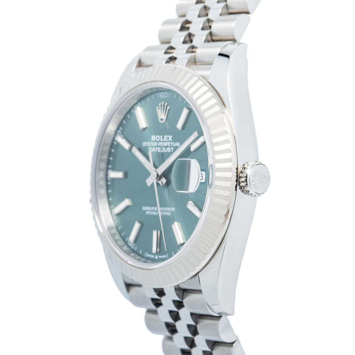 Rolex Datejust 126334 2022 Card Mint Green Dial Jubilee Bracelet Auto Men's 41mm