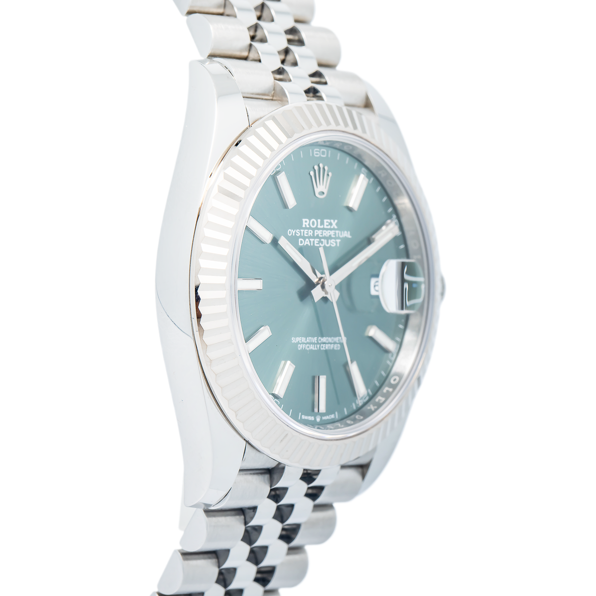 Rolex Datejust 126334 2022 Card Mint Green Dial Jubilee Bracelet Auto Men's 41mm