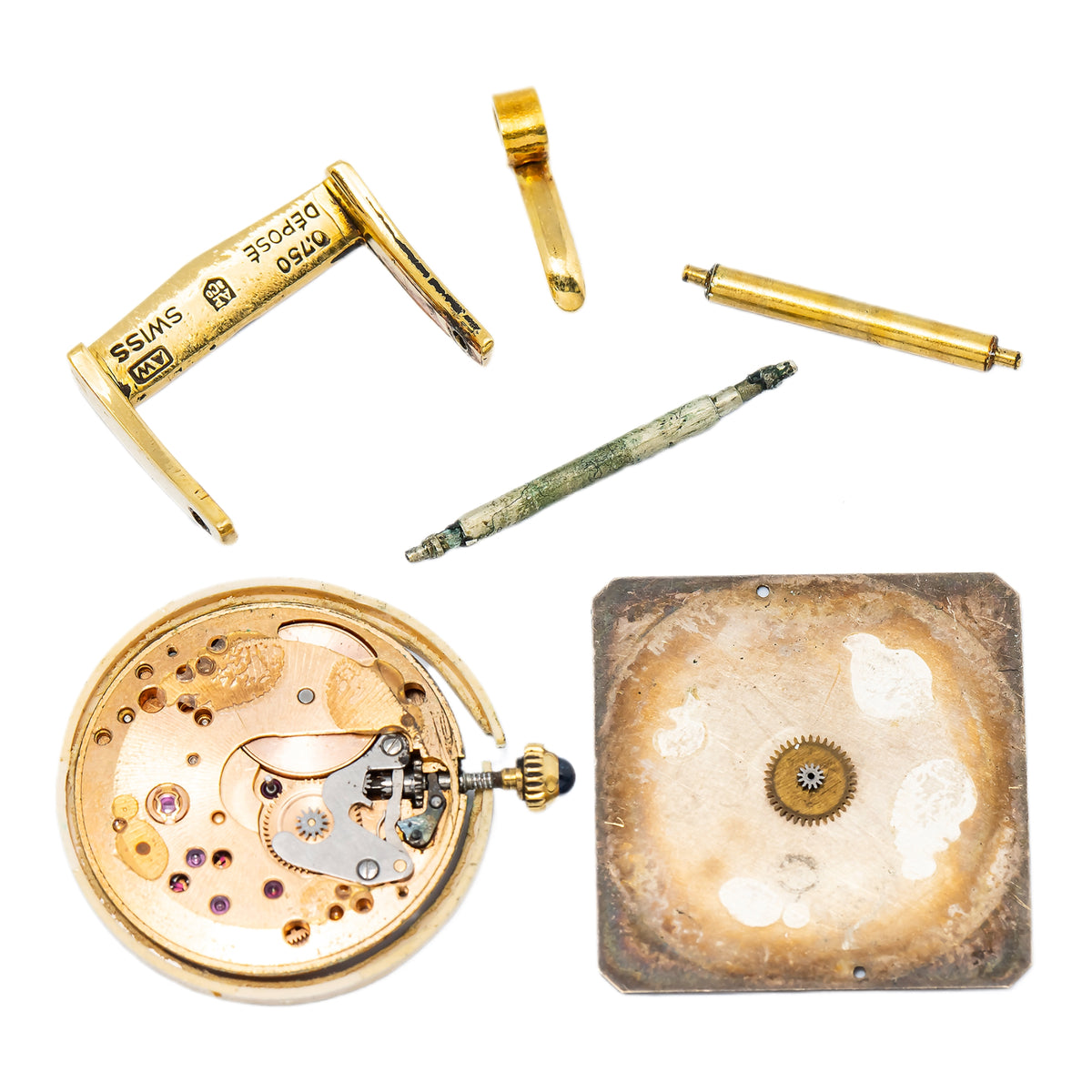 Piaget Vintage 908 Parts (250$ for Dial & Movement, 420$ for Buckle)